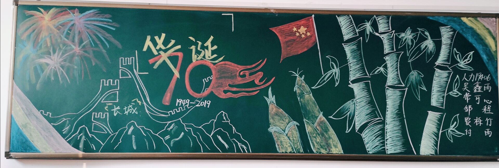 工商管理学院成功举办"青春告白祖国,纪念祖国70周年"黑板报评选活动